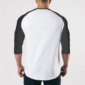 Vente en gros de vêtements d'extérieur ajustés de qualité supérieure pour hommes, T-shirt à manches Reglan 100% coton avec logo personnalisé, design OEM - Product Image 6