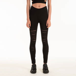 Leggings en polyester spandex taille haute pour femmes pour le yoga et le fitness Logo personnalisé équipement d'entraînement décontracté - Product Image 1