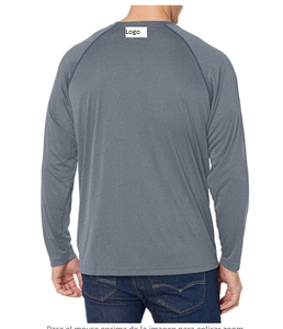 T-shirt manches longues homme, 50% polyester, pour la pêche, vente en gros, prix usine du Bangladesh, 100% - Product Image 3