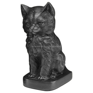 Urna de gato sentado único en bronce para cenizas de mascotas, urna de Mascota de gato sentado, es un ataúd de latón asequible, cremación de cenizas - Product Image 2