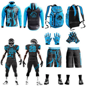 PAQUETE DE DEAL AZUL Y NEGRO Uniforme de fútbol americano Ropa deportiva CLUB TEAM WEAR en alta calidad 2025 - Product Image 1