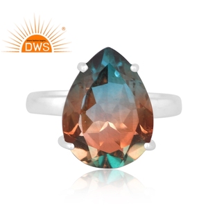 Newly Designer Fine Sterling Silver Natural Bio Alexanderite Doublet <b>Quartz</b> Gemstone Stackable <b>Ring</b> Jewelry Manufacturer - Product Image 2