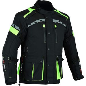 Blouson en Textile pour moto, imprimé personnalisé, noir et Orange, pour hommes, résistant aux déchirures, à faire soi-même - Product Image 1