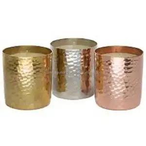 银铜镀金手工蜡烛罐创意复古金属烛台家居装饰手工烛台