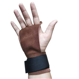GAF Leather <b>Gymnastics</b> Pull up Weight Lifting Hand <b>Grips</b> With Wrist Support Palm Guard Protection Workout Gloves - Product Image 5