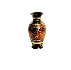 Jarrones de Metal de decoración de boda de mesa más vendidos con diseño de grabado completo y florero de Metal de Color negro para decoración del hogar - Product Image 1