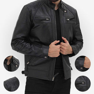 Offre Spéciale Vestes en cuir décontractées avec logo personnalisé Nouveau design Veste d'hiver avec col montant Imperméable à vendre - Product Image 4