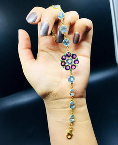 Charme En Argent Sterling 925 Plaqué Or Fleur Bracelets - Product Image 1