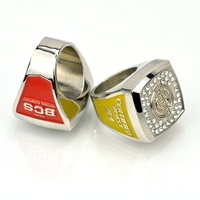 Bague de luxe en diamant pour le Sport, anneau en métal plaqué or, personnalisés, pour réédition des événements, accessoire pour les jeunes