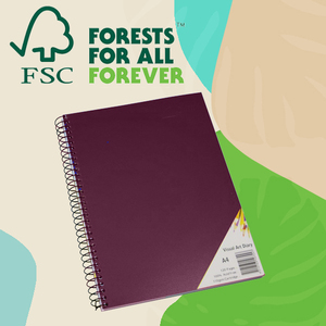 FSC respetuoso del medio ambiente A3 arte Visual diario artista libro de plástico de Color cubre encuadernado en espiral 120 páginas dibujo Notebook - Product Image 5