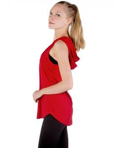 Camisetas sin mangas de manga raglán con logotipo personalizado para mujer, camisetas sin mangas de manga corta en contraste - Product Image 3