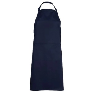 70 cm x 50 cm Blue Color Adjustable Plain 100% Organic Cotton GOTS Certified Kitchen Restaurant Aprons - Product Image 1