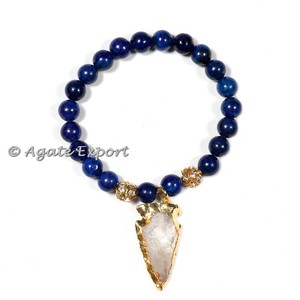 Lapis Lazuli <b>Bracelets</b> with Crystal Arrowhead <b>Gemstone</b> <b>bracelets</b> - Product Image 1
