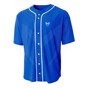 Nouveau style de maillot de baseball respirant en polyester, logo personnalisé, anti-UV, séchage rapide, antibactérien, unisexe, adulte, grande taille, faible MOQ - Product Image 6