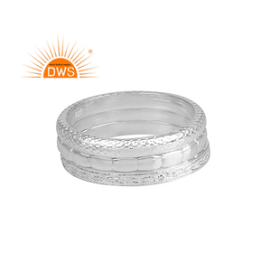 925 <b>Fine</b> Sterling Silver Handmade Band <b>Ring</b> for Women Silver Jewelry Manufacturer - Product Image 2