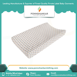 100% coton biologique certifié GOTS, vente en gros, housse de matelas à langer personnalisée pour bébé avec étiquette logo et emballage - Product Image 5