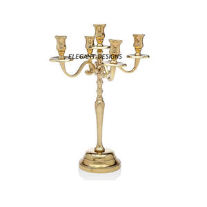 Made in India Candelabra Gold Plated Wedding <b>Candle</b> <b>Holder</b> Fancy <b>Floor</b> Decorative <b>Candle</b> <b>Stand</b> Candelabra - Product Image 6