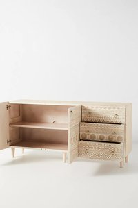 High Quality New Design Rustic Wooden Antique Style Carved Boho <b>Sideboard</b> Luxury Furniture Exporter From India - Product Image 3