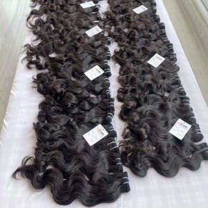 ผมต่อจากผมมนุษย์แท้ของชาวอินเดียมัดผมมนุษย์แท้จากธรรมชาติ - Product Image 2