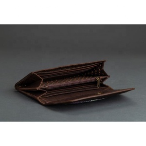 กระเป๋าคลัทช์ของผู้หญิงแบบรีไซเคิลทำด้วยมือแท้กระเป๋าสตางค์หนังขนสัตว์หนังหนาสีรุ้งทรงหนากระเป๋าใส่บัตร ATM - Product Image 3