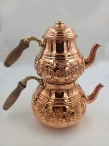 Service à café bouilloire en cuivre pur personnalisé de luxe au prix de gros Vaisselle de serveur élégante Fourniture d'ustensiles de cuisine de qualité supérieure - Product Image 4