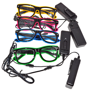 Gafas de <span class=keywords><strong>Moda</strong></span> con Cable EL de 3 Modos, Gafas LED Intermitentes de Neón, Luminosas, con Forma, Juguetes Clásicos Brillantes para Baile, DJ, Máscara de Fiesta - Product Image 1