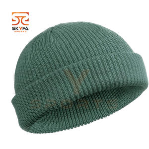 Classic Men's Warm Winter Hats Custom Logo Daily Acrylic Beanie Cap - Product Image 6