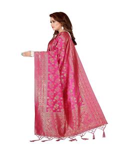Les femmes indiennes portent des vêtements en soie Banarasi Dupatta - Product Image 2