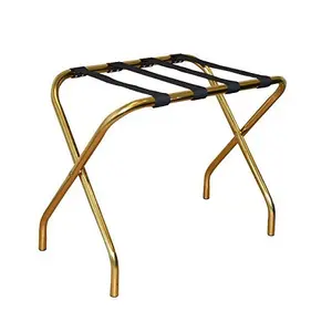 Wholesale Gold Polished Metal Luggage Rack Greatest Quality Large Size Metal Luggage Rack For Hotel Use