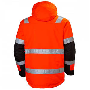 Men's 100% Polyester Slim Fit Winter Safety <b>Jacket</b> Reflective Waterproof <b>Hi</b> <b>Vis</b> Stand Warm Rain Coat Wet Weather Conditions - Product Image 5