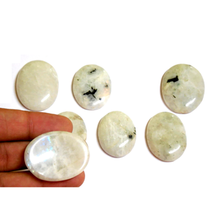 Vente de gros Pierre d'énergie de guérison en cristal Pierre de lune sculptée Pierre arc-en-ciel Pierre d'inquiétude pour le pouce naturel - Product Image 6