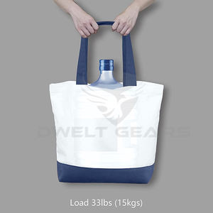 Sac de Shopping en coton, logo personnalisé avec fermeture éclair, fourre-tout, nouveau Style - Product Image 3