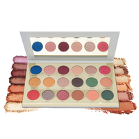 Échantillon gratuit, vente en gros de maquillage, fard à paupières, palette de fard à paupières 18 couleurs, marque privée avec MOQ faible, prix bas