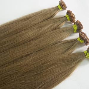 100% Remy Pleine Russe Cuticules de Cheveux Humains Extensions 0.5 g/s 1 g/s 100 Brins JE V U Bout PLAT Pré Bond plat Pointe en Extensions de Cheveux - Product Image 4