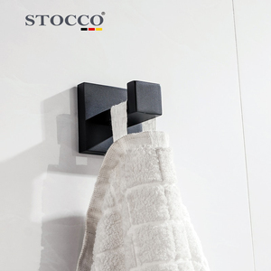 Robe <span class=keywords><strong>Hook</strong></span> Khăn Rail Bar Rack Bar Kệ Khăn Giấy Chủ Bàn Chải Đánh Răng Chủ Phòng Tắm Phần Cứng Thiết Lập Phụ Kiện Phòng Tắm Màu Đen - Product Image 5