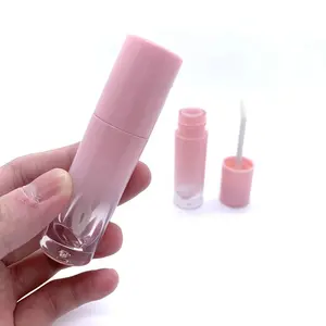 Lipstick private label tube/ 4ml Pink Color Lip Gloss Tube Gradient Lip Tint Case Packaging Plastic Empty Liquid Lipstick Case