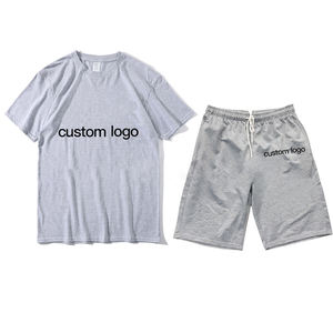 Conjuntos de ropa corta para hombre, ropa informal personalizada, de algodón, conjunto de dos piezas, Verano - Product Image 4