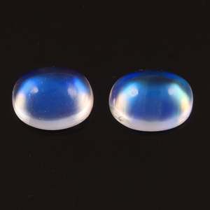 หินมูนสโตนสีรุ้งธรรมชาติทรงรีแบบ12X14mm หินพลอยสีรุ้งธรรมชาติทรงหลวมราคาโรงงาน - Product Image 1