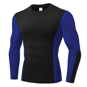 Personalizado al por mayor camisas comprimidas capa base para hombre poliéster entrenamiento camisetas fitness camisa de manga larga compresión Rashguards - Product Image 2