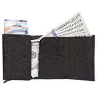 Porte-cartes de crédit porte-cartes avec fermeture magnétique blocage RFID métal 2023 Top Grade en cuir véritable boîte cadeau personnalisée