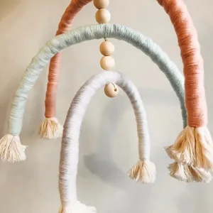 ARCOBALENO mobile//Sostenibile Fibra di Arte// Macrame Arcobaleno