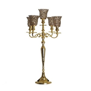 Premium Quality Handmade Gold Plated Metal Candelabra Luxury New <b>Candle</b> <b>Stand</b> With Customized Size Designer <b>Candle</b> Holder Gift - Product Image 1