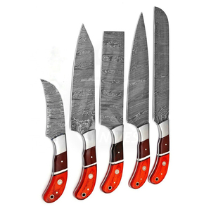 Damaskus Kchenmesser Messer Chef <b>Knives</b> Set with Wood Stand DAMASCUS Steel Japanese VG10 Steel Core ,67 Layer Stainless Steel - Product Image 4