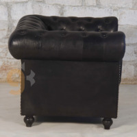 Leders ofa garnitur, Echtes Leders ofa, Modernes Chesterfield Leders ofa