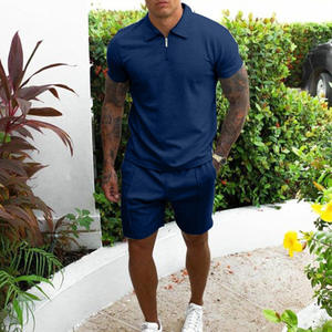 Summer Famous Brand Solid 2 Piece <b>Men</b> Custom Short Set Casual Beach <b>Pants</b> <b>Men</b> Shirt and Short Set - Product Image 5