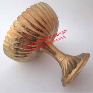 Bol de service à piédestal en cuivre Antique pour décoration de Table bol à fleurs en métal de haute qualité sur socle pour décoration de mariage - Product Image 6