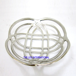 Cuenco decorativo Chapado en plata, metal de aluminio, nuevo diseño caliente, respetuoso con el medio ambiente, diseño moderno, cuenco para servir comida - Product Image 5