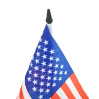 Vente en gros de supports noirs miniatures de décoration de table de 8.2x5.5 pouces drapeau de bureau américain américain