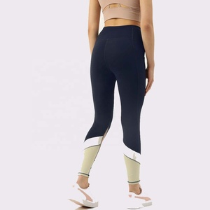 Manufacturer Women's Fitness Gym Wears Pro Performance Mid Waist Yoga Running <b>Leggings</b> Zip <b>Pocket</b> Spandex/Polyester Four-Way - Product Image 3