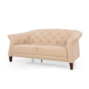 Olivia-Canapé deux places tufté en cuir véritable - Product Image 3